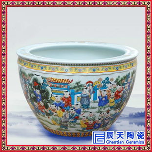 陶瓷大缸订做 风水大缸 手绘大缸