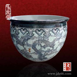 景德镇陶瓷书画缸,粉彩陶瓷缸,装米缸
